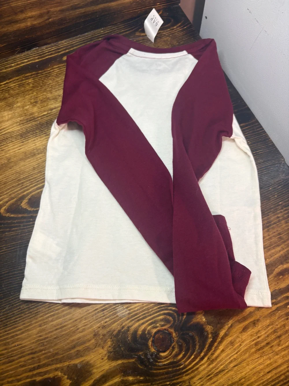 Gap White And Burgundy Raglan Kacey Musgraves Deeper Well T Shirt Girls Medium